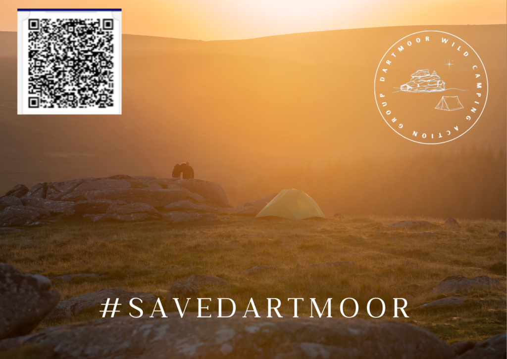 Postcard: #SaveDartmoor with QR code linking to the High Court Appeal