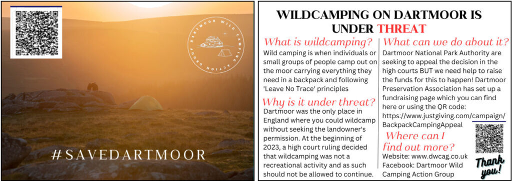 Postcard: #SaveDartmoor - Wildcamping on Dartmoor is Under Threat